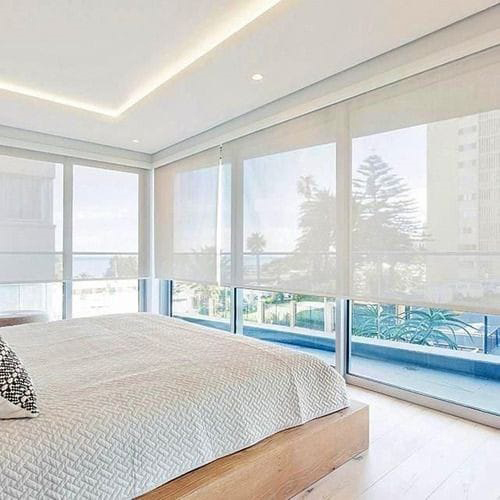 Sunscreen Roller Blinds - Color: White