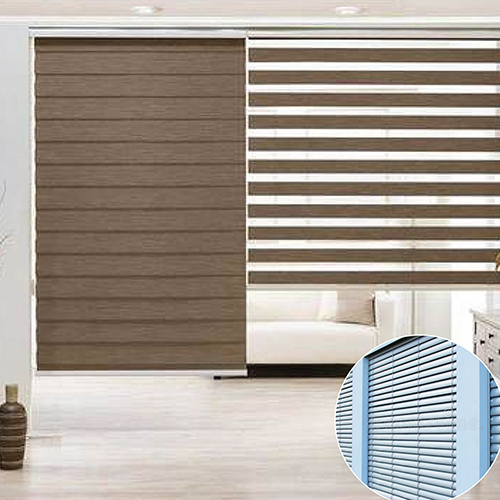 Fancy Window Curtain Blinds - High-Quality Polyester Roller Type Waterproof Design with Elegant Vertical Pattern for Modern Office Spaces