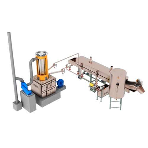 Automatic Continuous Namkeen Fryer With Wooden Based Thermic Boiler