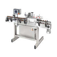 Automatic High Liquid Speed Sticker Labeling Machine - Metal Build 60 to 150 VPM Output Silver Color | Automatic Control 220-240 Volt Compatibility User-Friendly Design