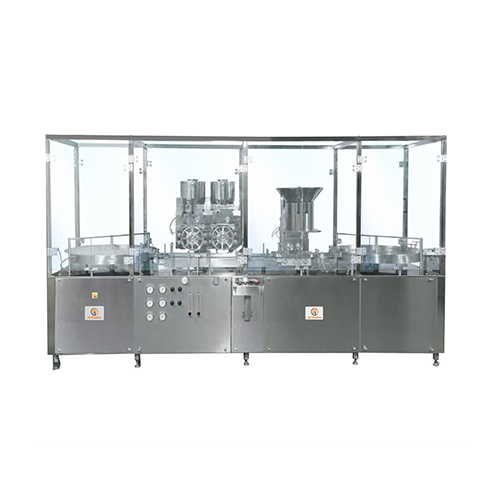 Automatic Injectable Powder Filling With Rubber Stoppering Machine - Color: Silver