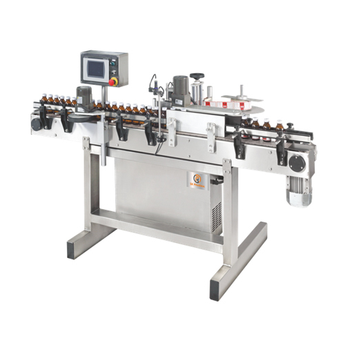 Automatic High Speed Sticker Labeling Machine - Metal Construction, 220-240V, Silver Color | Fully Automatic, High Precision, Warranty Included