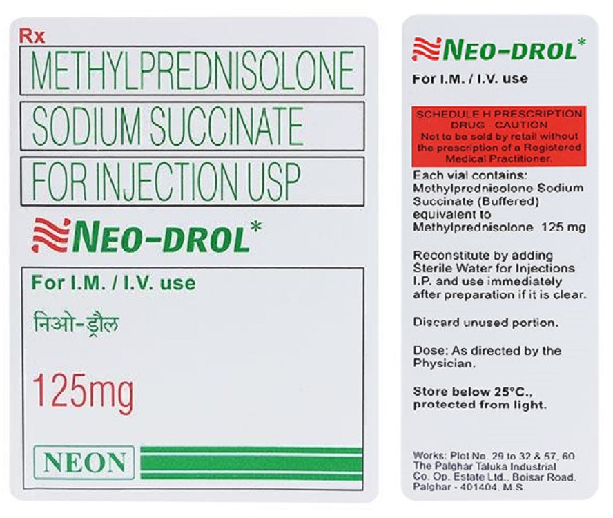 Neo-Drol Methylprednisolone 125mg Injection