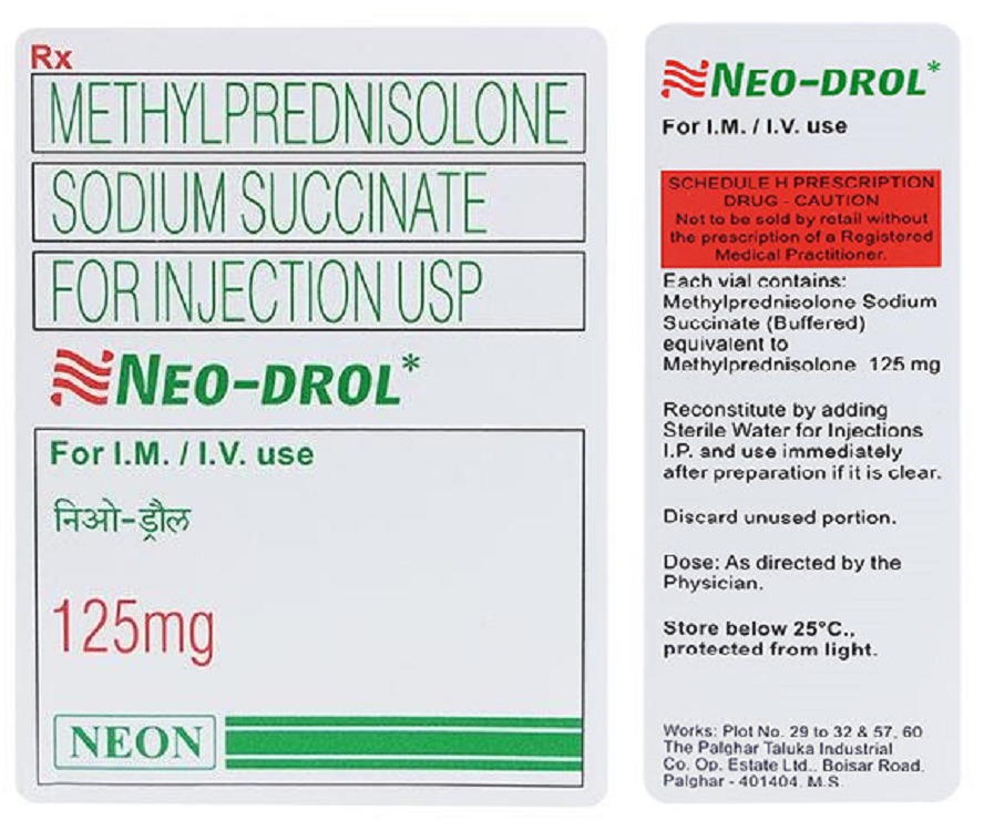 Neo-drol Methylprednisolone 125mg Injection
