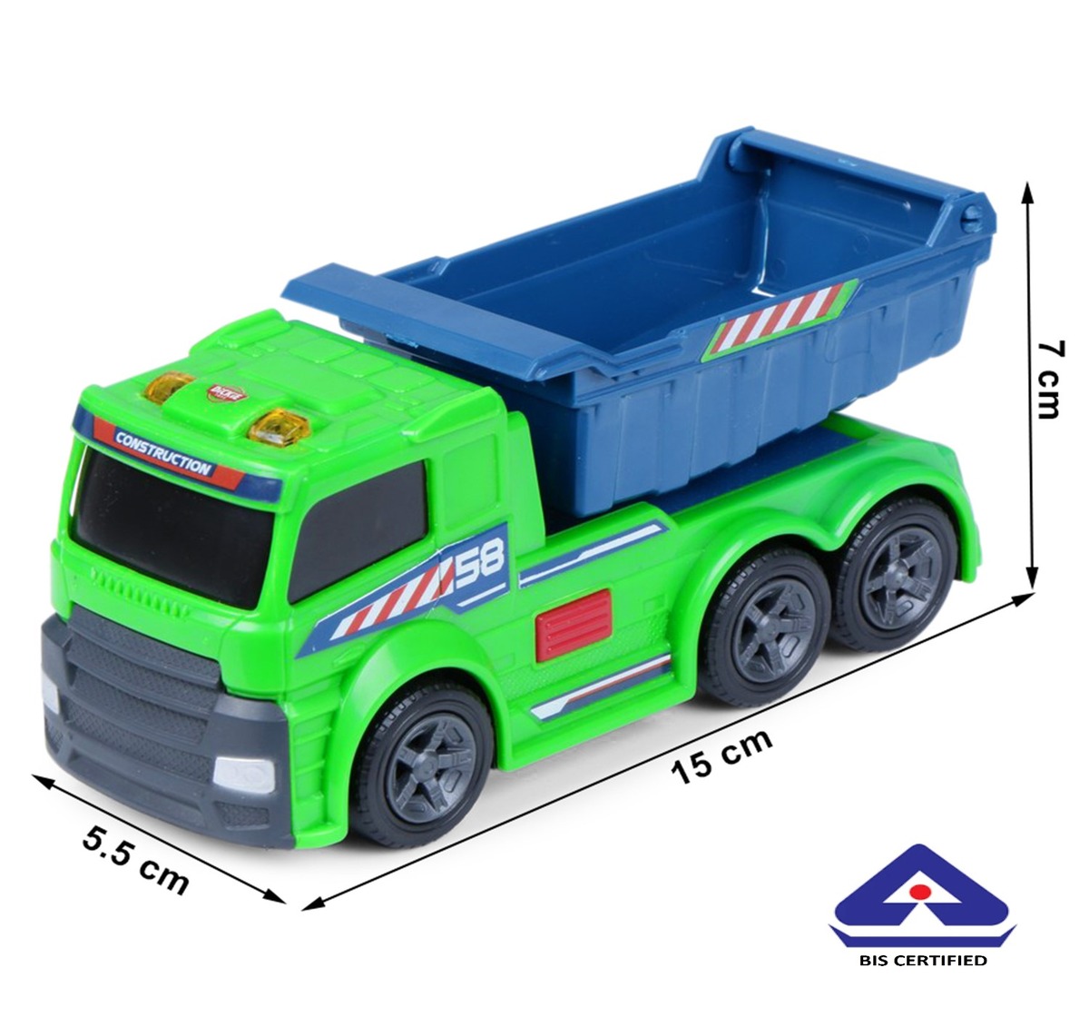 Dickie Light & Sound Vehicle - Dump Truck - Color: Multicolor