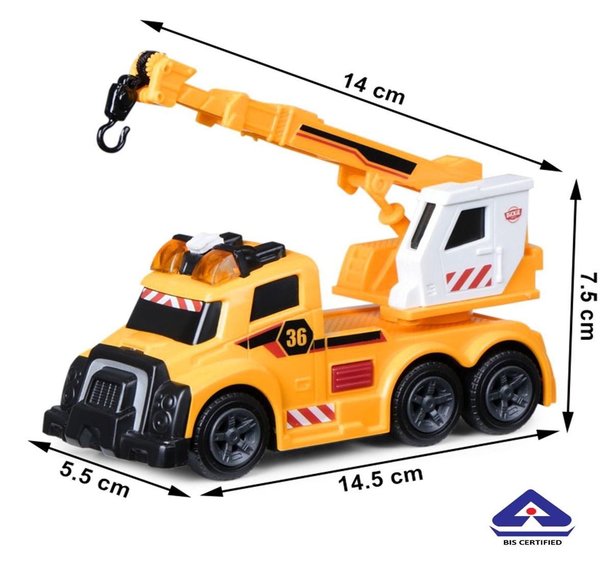 Dickie Light & Sound Vehicle - Mobile Crane - Color: Multicolor