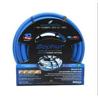 Zephyr Rubber Air Hose 10mm With Fittings - High-quality Rubber, Standard Size, Blue Color, Hard Texture, Industrial Use, Leak-free Connection