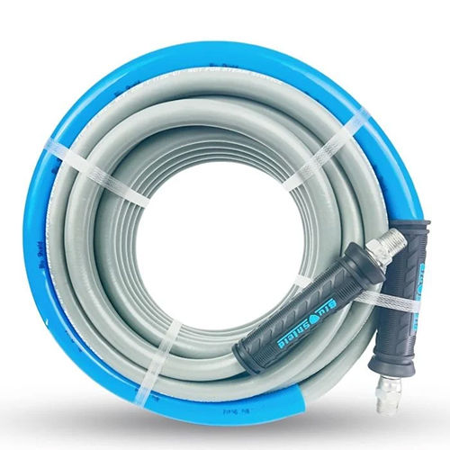 Blushield Rubber Pressure Washer Hose 10Mm X 30M With Fittings Non Marking - Hardness: Hard