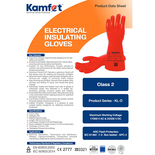 Raychem RPG-Kamfet-KL-D-Class 2-Electrical Insulation Gloves