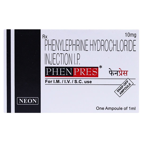 Phenylephrine Hydrochloride (Phenpres 10mg Injection)