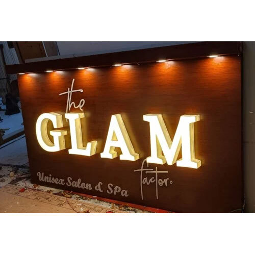 3D Rectangular LED Acrylic Sign Board