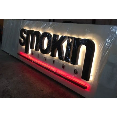 Outdoor 3d Led Acrylic Sign Board - Color: Black And Red at Best Price ...