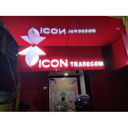 3D LED Sign Board - 13mm ACP, Customized Size for Outdoor Use