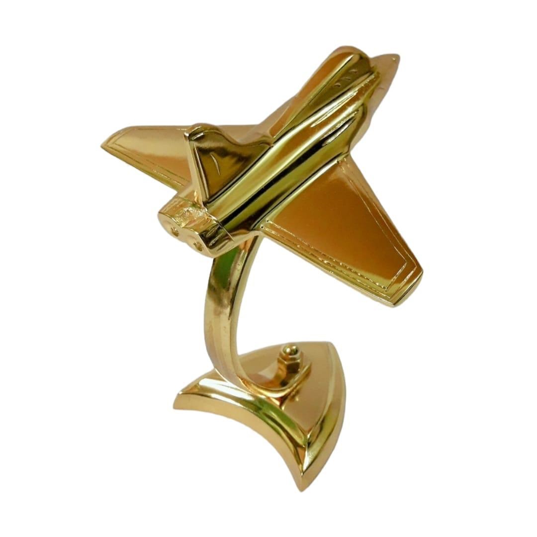 Golden Airplane Metal Showpiece - Design: Air Craft