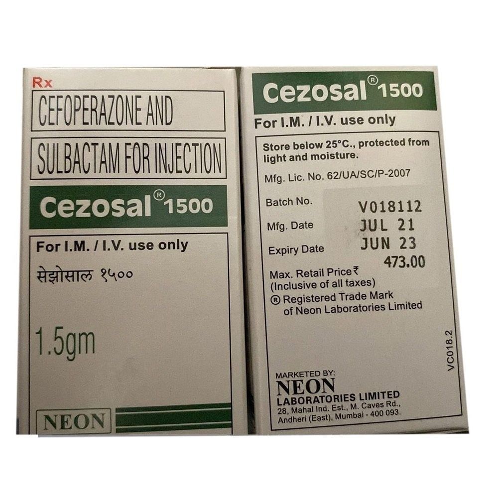 Cefoperazone Sulbactam Injection, Packaging Size: 1.5 gm