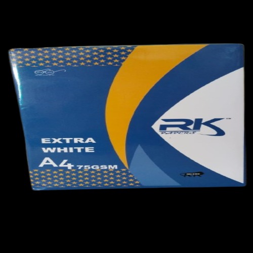 A4 Size Extra White Copier Paper - Coated Mixed Pulp, 210mm x 297mm, Extra White, 75gsm, Smooth Embossed Surface for Digital Printing