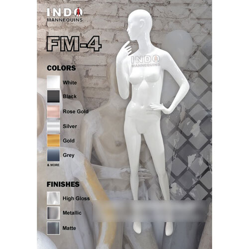 White Glossy Female Mannequin