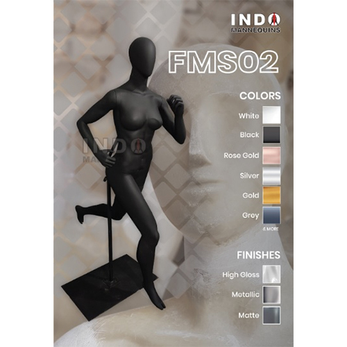 Female Sports Mannequin - Color: Matte Black