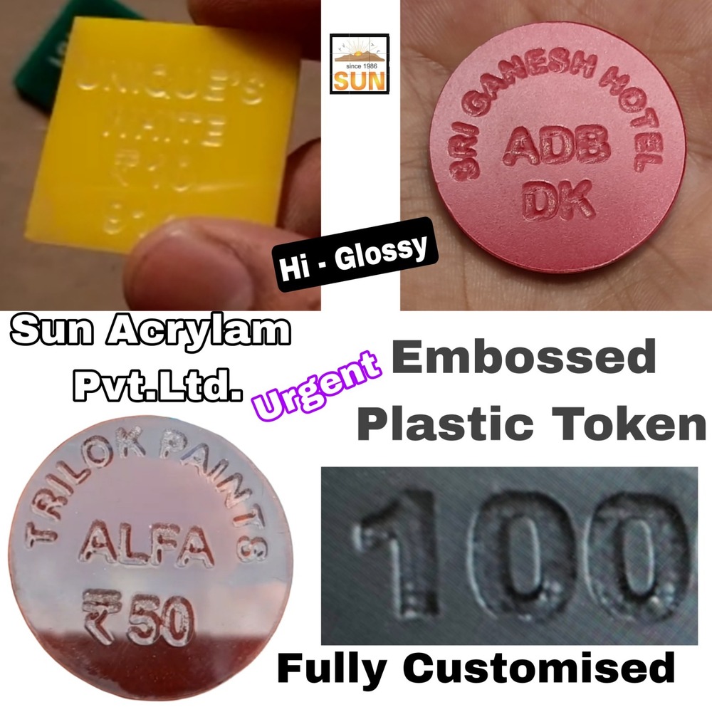 Customised Plastic Token - Color: Multicolor