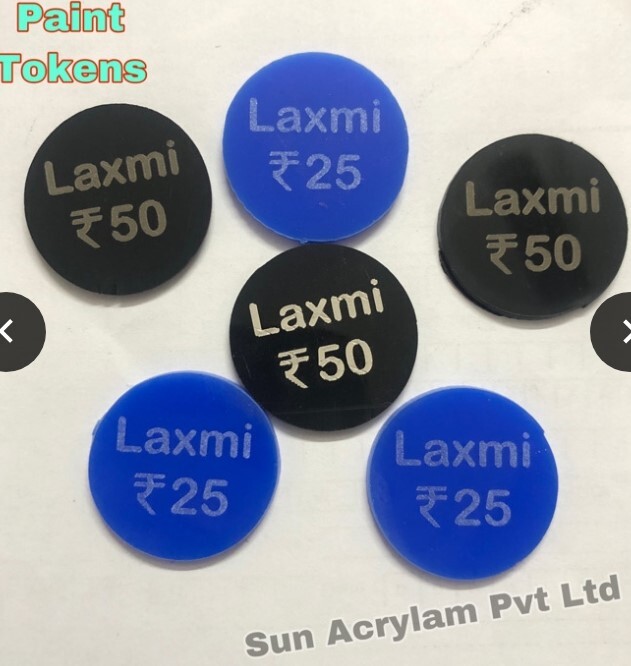 Token With Name And Number Application: Plastic