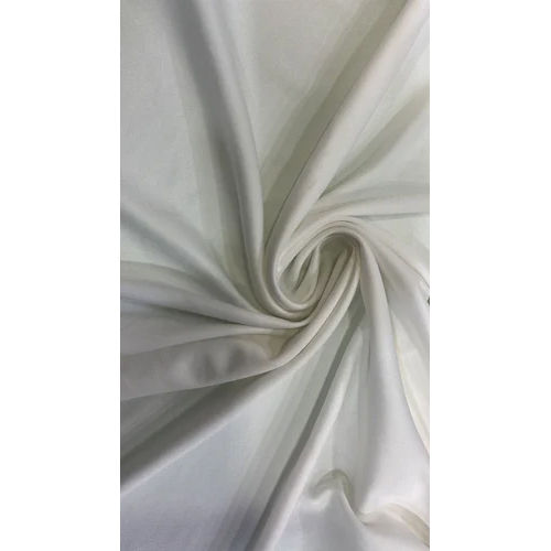 White Polyester Lycra Fabric - Attributes: Washable