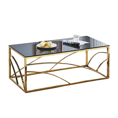 Ssi-Ct006 Center Table For Living Room - Color: Gold & Rose Gold