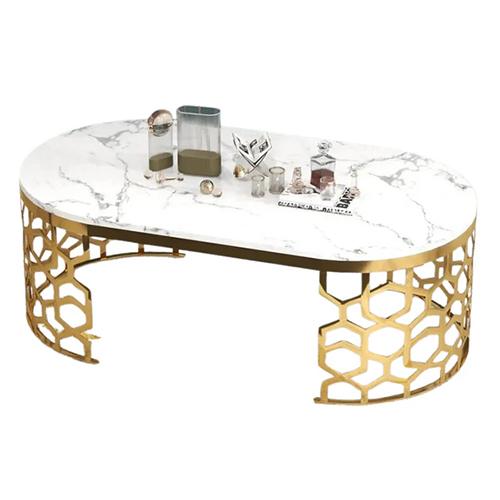 Ssi-Ct-003 Elegant Stainless Steel Center Table - Color: Gold & Rose Gold