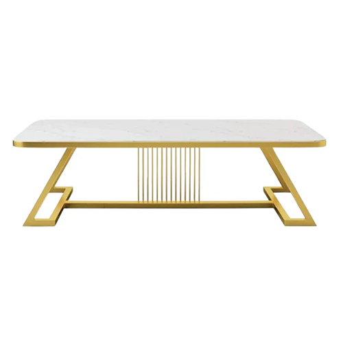 Ssi-Ct-009 Modern Center Table For Living Room - Color: Rose Gold And Gold