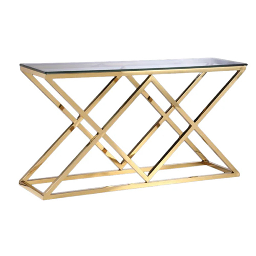 Ssi-Cs-009 Console Table - Color: Gold & Rose Gold