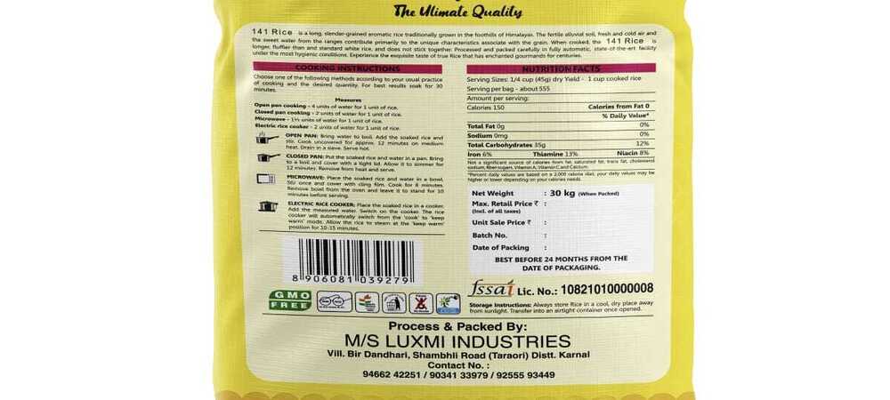 141 Mansoori Sella Rice - Medium Long Grain High Purity Yellow Color | Organic Dried Ideal For Culinary Dishes