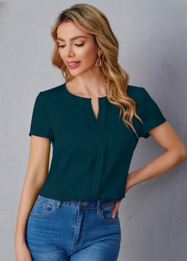Ladies Plain Casual Top - Premium Vista Fabric, Available In S To Xl Sizes , All Colors With Casual Plain Design
