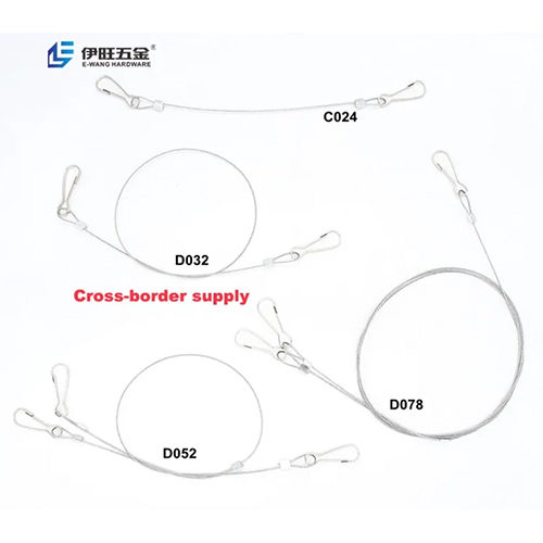 Yiwang Stainless Steel Safety Braided Cable Wire Rope Assembly Sling End With Loops - Color: Silver