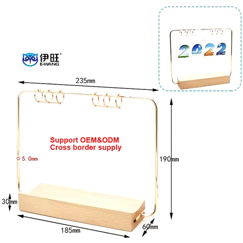 DIY Daily Wooden Base Desk Calendar Custom Logo Table Desk Calendar Shelf