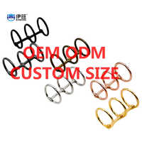 Wholesale 1 Inch Diy Spine Custom Book Binding Folder Gold Desk Calendar Three Hole Notebook Clip Metal Leaf Loose 3 Binder Ring - Feature: Light Weight