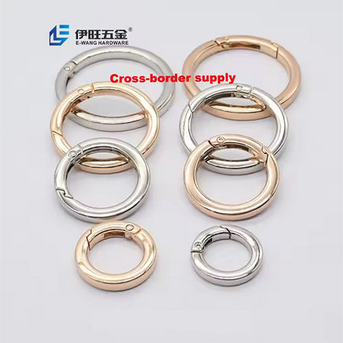 Yiwang Factory Supply Carabiner Flat Spring Rings Round Spring Snap Hook For Bag Purse - Hardness: Rigid