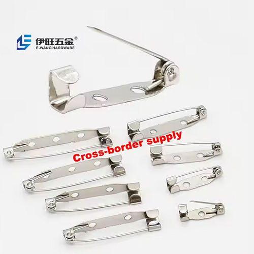 YIWANG Wholesale Simple Design Metal Nickel Color Safety Pins For Badge