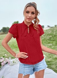 Ladies Swiss dot Top