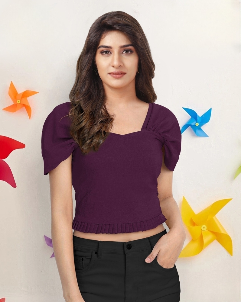 Ladies Designer Plain Top - Color: All