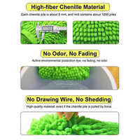Green Microfibre Wash Mitt Cleaning Gloves
