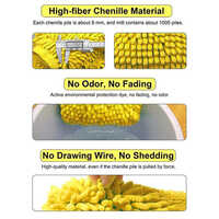 Yellow Double Sided Microfibre Wash Mitt Cleaning Gloves