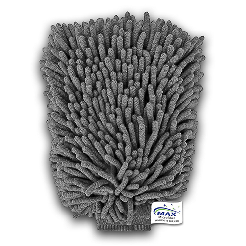 Grey 1G Max Double Sided Microfibre Wash Mitt Cleaning Gloves - Car Polishers Size: Different Available