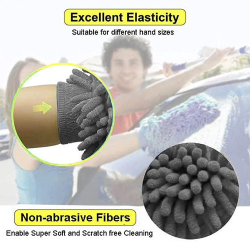 Microfibre Wash Mitt Cleaning Gloves