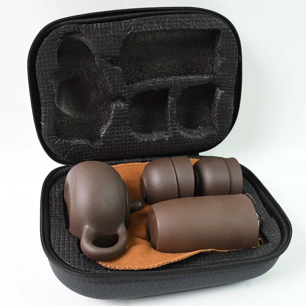 Portable Kung Fu Tea set with a portable travel bags