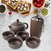 Portable Kung Fu Tea set with a portable travel bags