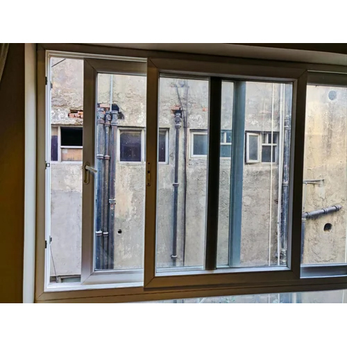 Bifold Sliding Door - UPVC, 8X8 Size, White Color | Standard Design, Ideal for Office Use, Powder Coated Finish, Suitable for Interior and Exterior Applications