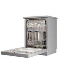 Dish Washer - Stainless Steel, Standard Size, Silver Finish | Efficient Dish Washing Machine with Durable Metal Design