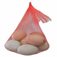 Plastic Packaging Net Bag - Polypropylene Material | Vibrant Red, Single String Design For Industrial Food Packaging