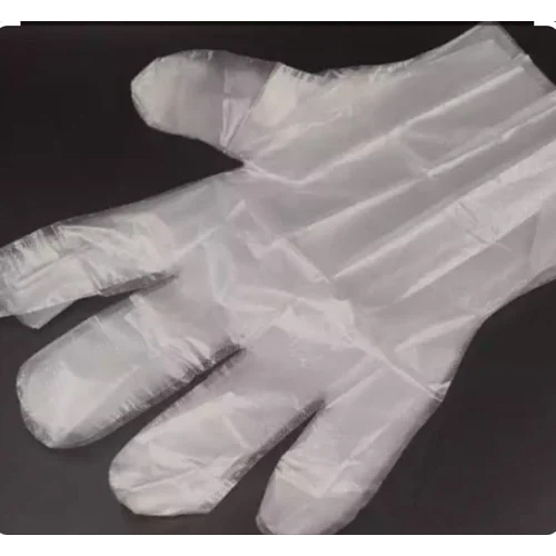 Disposable Plastic Gloves - Color: White