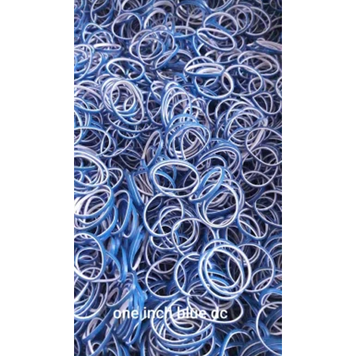 Blue And White Rubber Band - Feature: Flexible