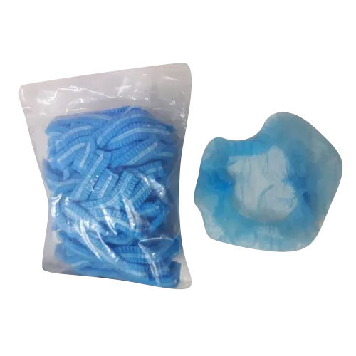 Blue Disposable Bouffant Cap - Grade: Industrial Grade